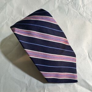 NWT Vintage Brooks Brothers Makers Tie Silk Pink Blue Striped 3.25"x 60" USA